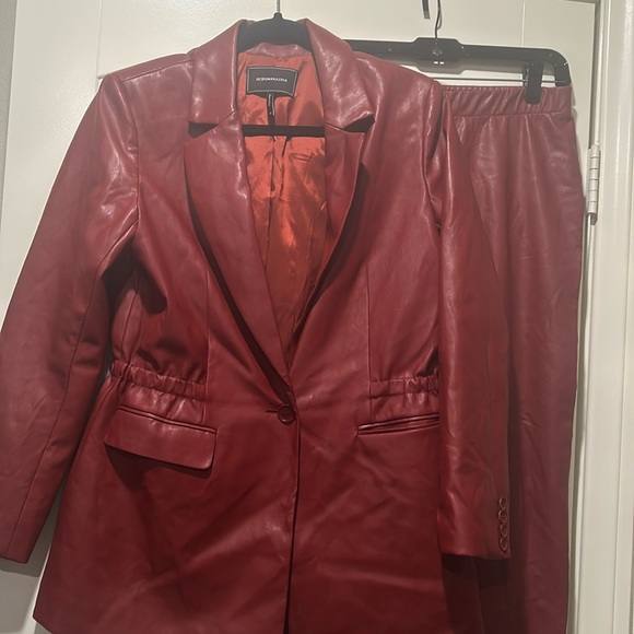 BCBGMaxAzria Other - BCBGMAXAZIRA faux leather pants suit